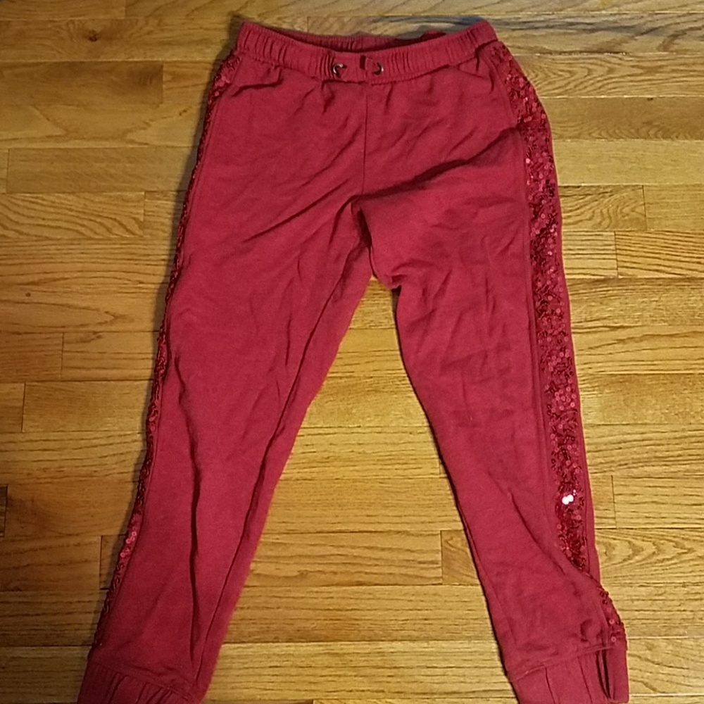 Red Cherokee Sweat pants with sparkles on the side